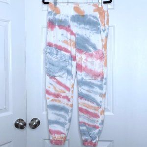 NWT Young Fabulous Broke YFB Tie Dye Cargo Sweatpants Sz Small